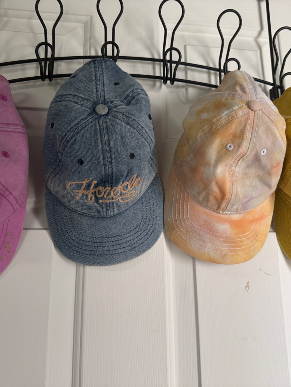 Set of Four Colorful Casual Baseball Caps